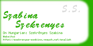 szabina szekrenyes business card